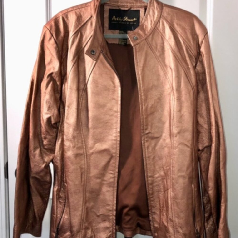 Excellent Condition Copper Leather Jacket Plus Si… - image 3
